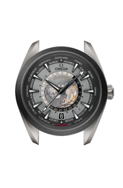 Profilo laterale della cassa in titanio grado 2 spazzolato da 43 mm con vetro zaffiro bombato antiriflesso.